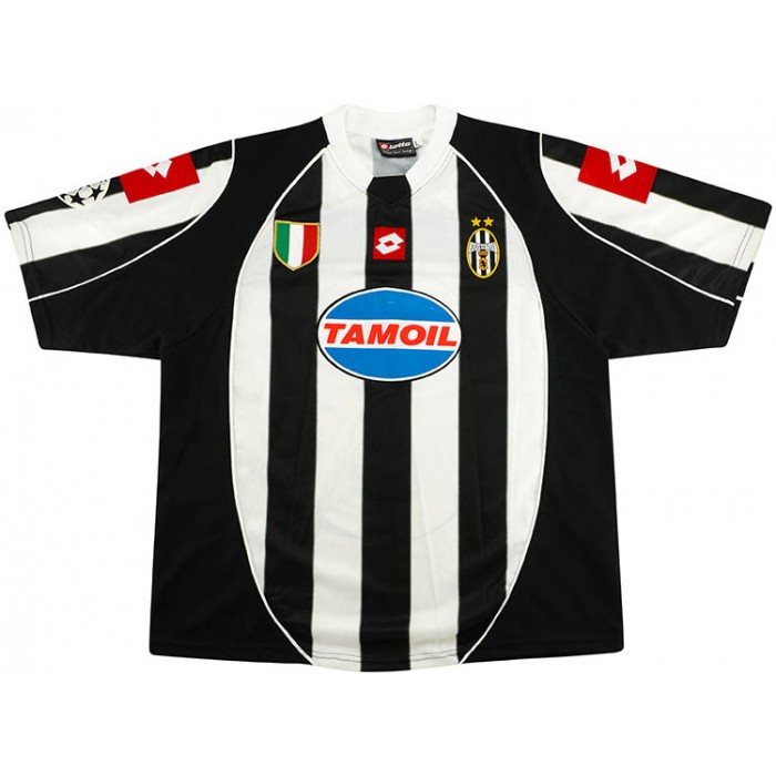 Tailandia Camiseta Juventus 1st Retro 2002 2003 Negro Blanco
